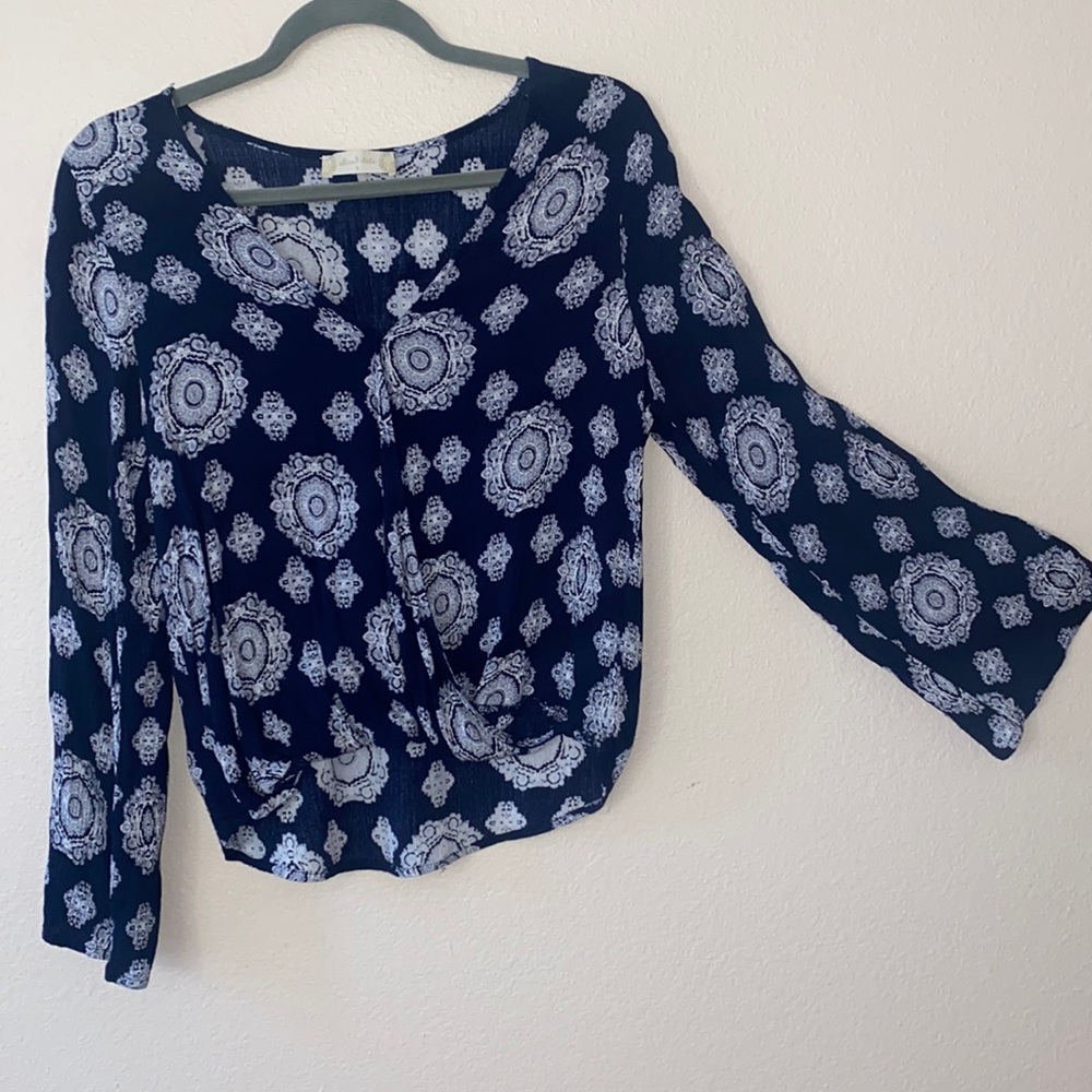 Altar’d State Wrap Long Sleeve with Open Detail on Arms